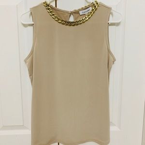 Calvin Klein dress shirt with gold hardware Size S